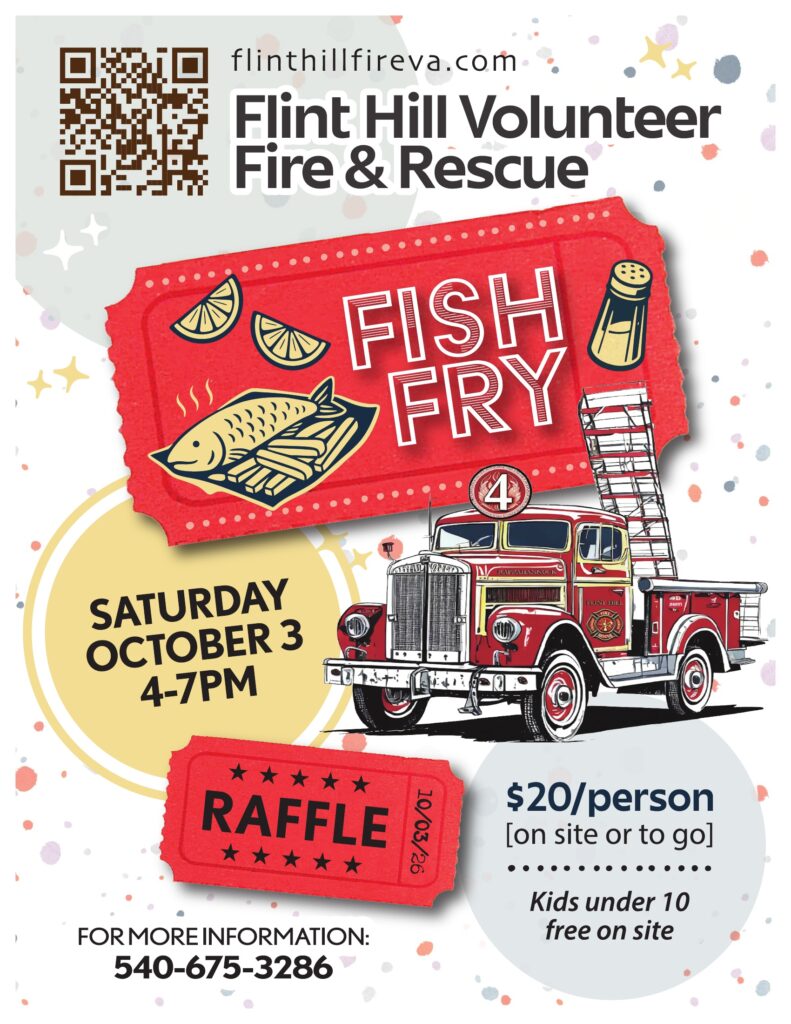 Fish Fry and Raffle Flint Hill Fire and Rescue October 3 2026